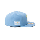Limited Baby Blue  / White Argentina Flag 1LoveIE New Era 59FIFTY Fitted Cap