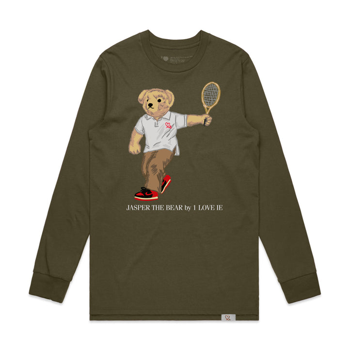 Jasper The Bear Tennis Long Sleeve ( Army Green)