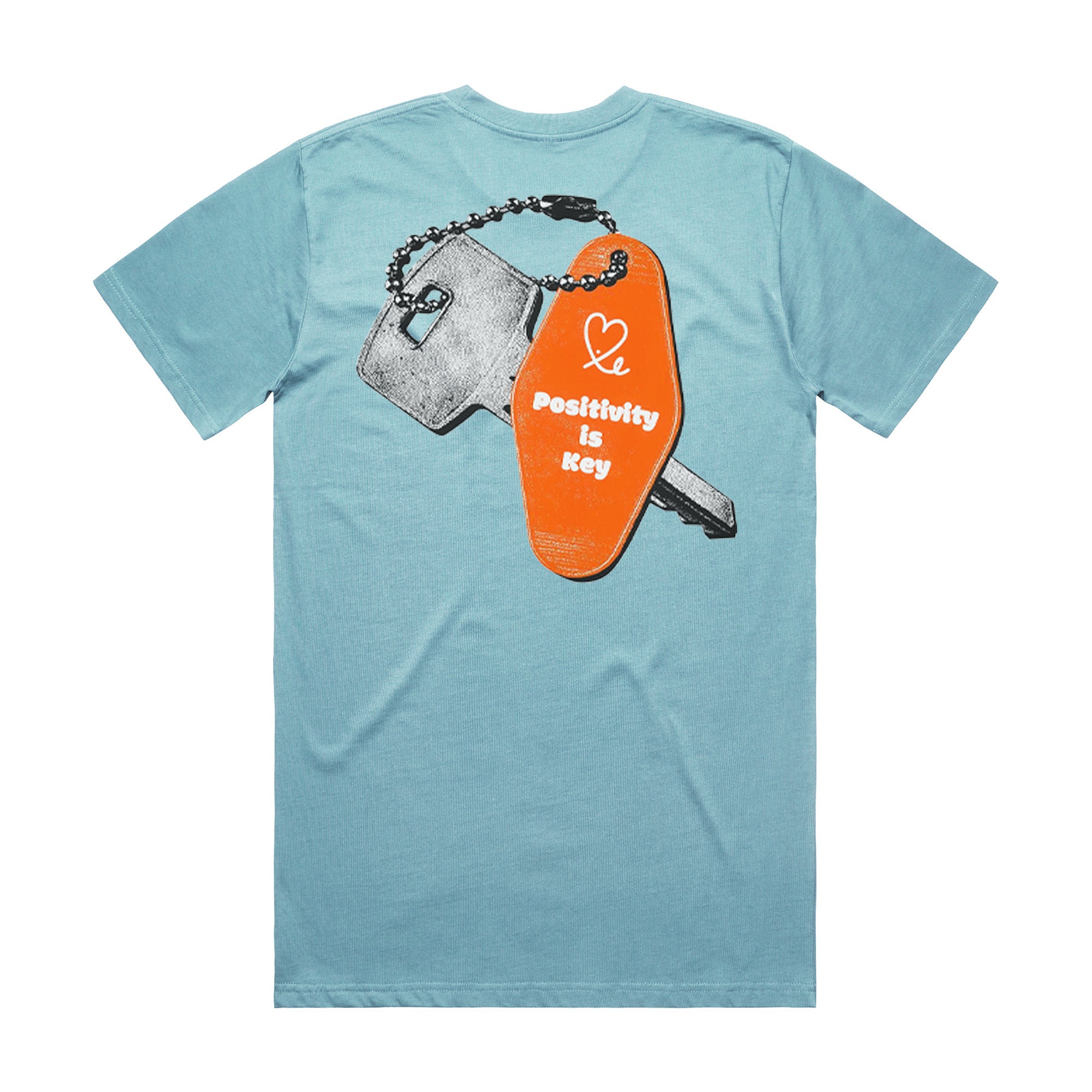 Positivity Is Key T-Shirt Baby Blue – 1LoveIE