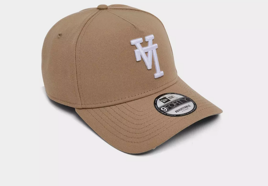 New Era Dodgers A Frame Upside LA Adjustable Cap ( Camel / White