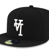 New Era Dodgers 59Fifty Upside LA Fitted Cap 60th Anniversary  ( Black / White)
