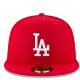 New Era Dodgers 59Fifty Upsidie LA Fitted Cap ( Red / White)