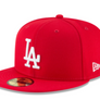 New Era Dodgers 59Fifty Upsidie LA Fitted Cap ( Red / White)