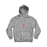 Men's Athletic Grey & Red Pullover Hoodie