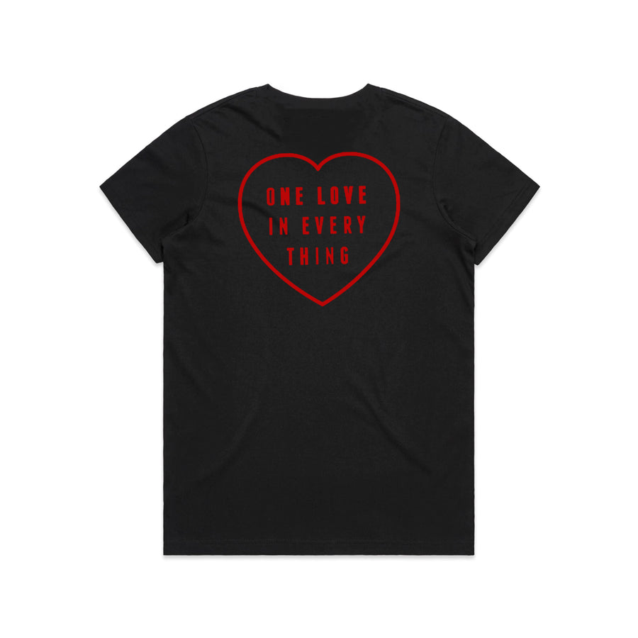 Women's One Love In Everything Tshirt Black / Red