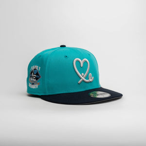 Teal fitted hats Clearance