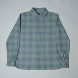 1LoveIE Mens Basic Cut & Sew Flannel (Mint & Soft Grey)