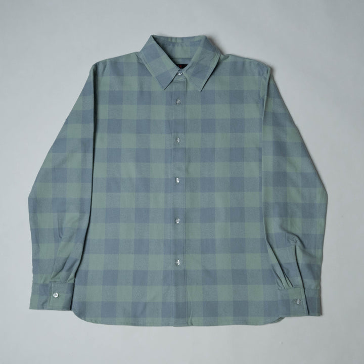 1LoveIE Mens Basic Cut & Sew Flannel (Mint & Soft Grey)