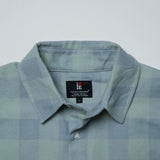 1LoveIE Mens Basic Cut & Sew Flannel (Mint & Soft Grey)