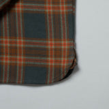 1LoveIE Mens Basic Cut & Sew Flannel (Green & Rustic Orange)