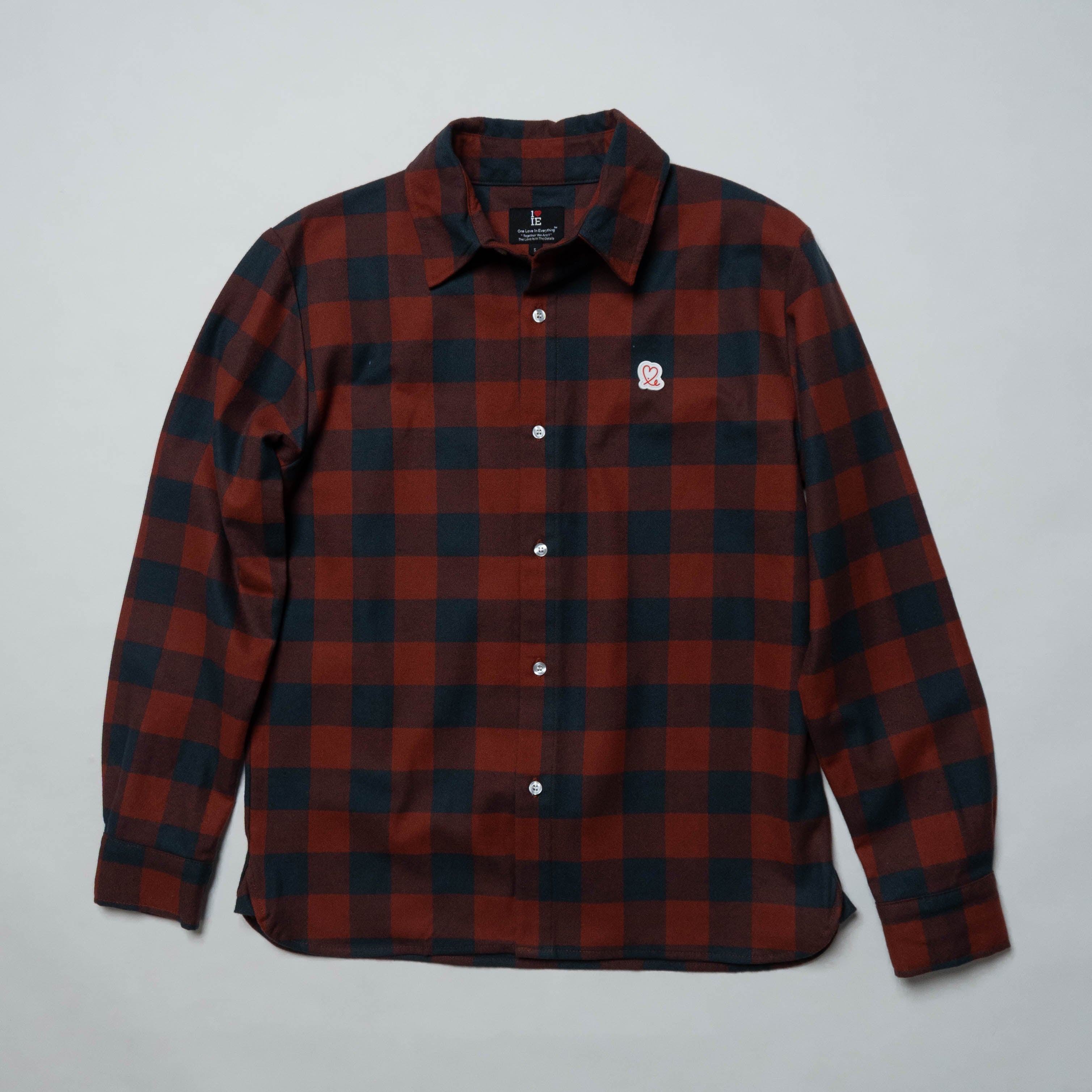 1LoveIE Mens Basic Cut & Sew Flannel (Orange Blossom)