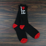 1LoveIE Crew Socks Black (Single)