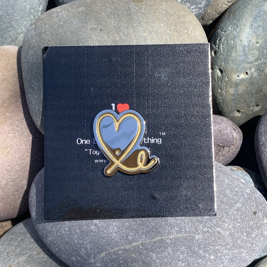 1LoveIE Signature Heart logo Pin