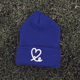 Fold Beanie (Royal Blue/White)