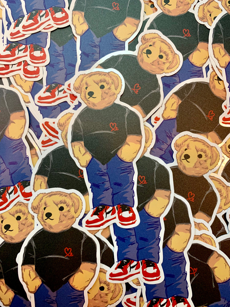 Jasper The Bear 4Inch Vinyl Sticker