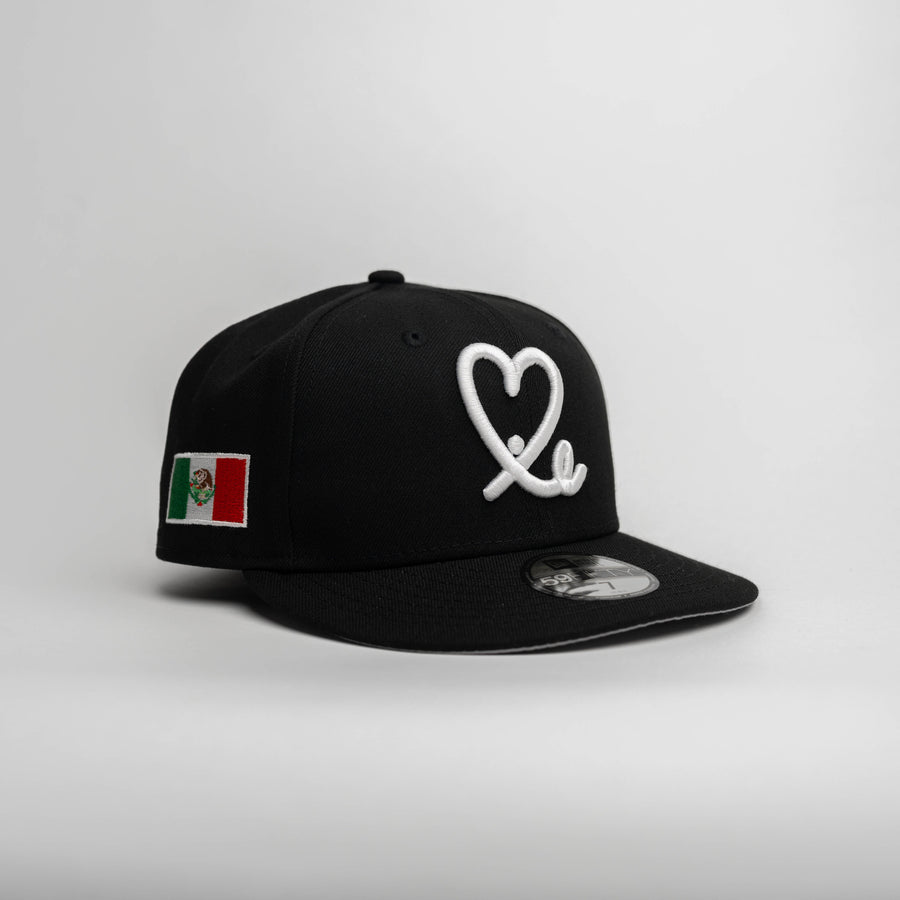 Limited Black / White Mexico Flag 1LoveIE New Era 59FIFTY Fitted Cap