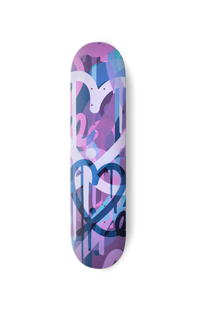 1LoveIE Limited Purple Pastel Bleeding Hearts Skate Deck