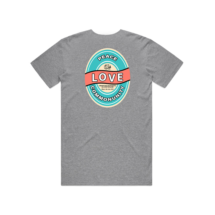 Peace Love Community Seal Shirt (Heather Grey)