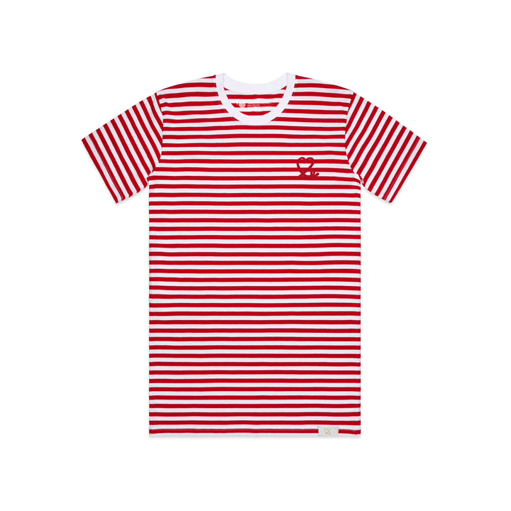 Men's Red White Stripe Tee