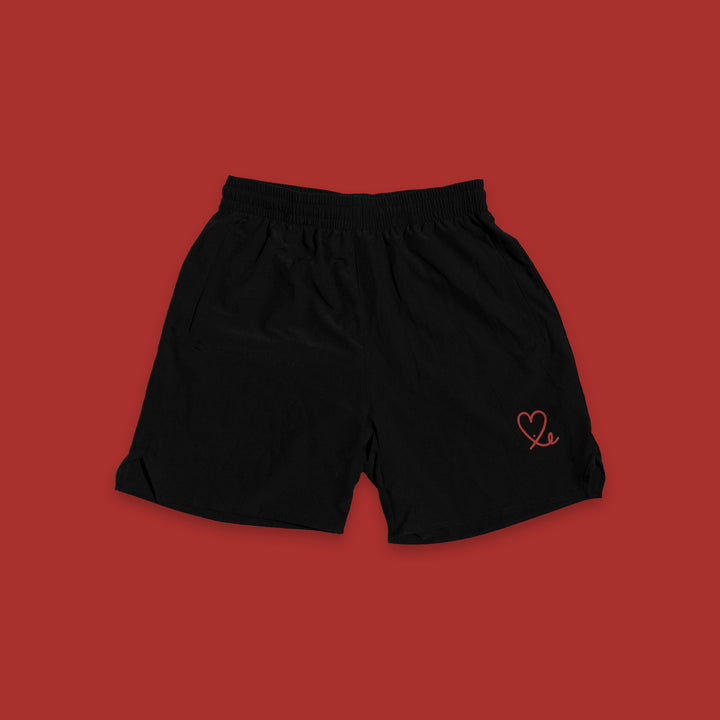 1LoveIE Athletic Shorts ( Black / Red )