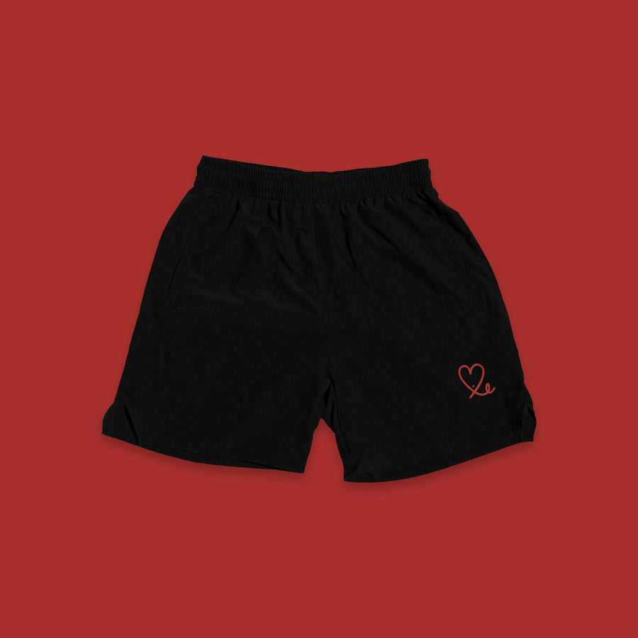 1LoveIE Athletic Shorts ( Black / Red )