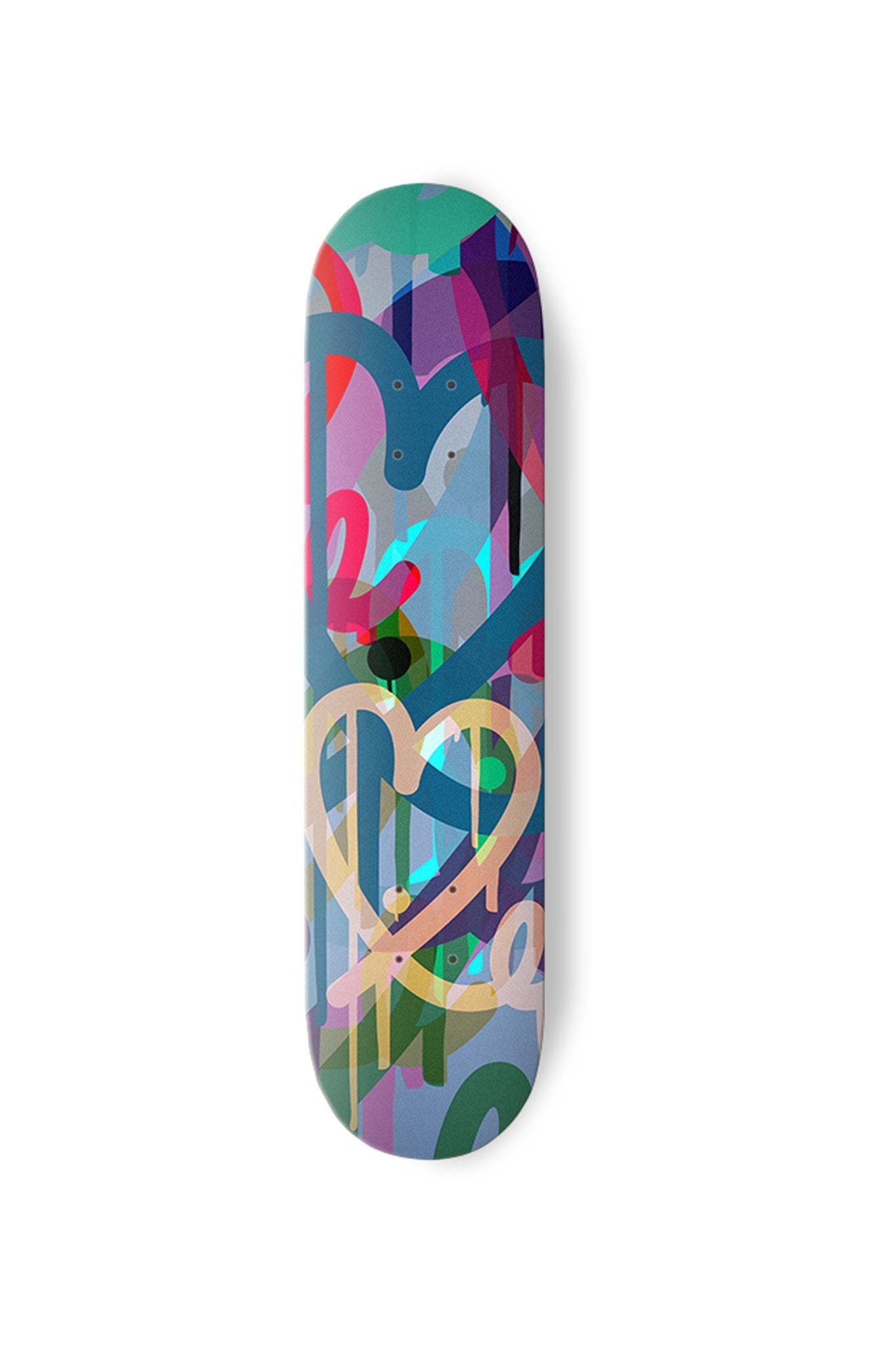 1LoveIE Limited Pastel Bleeding Hearts Skate Deck