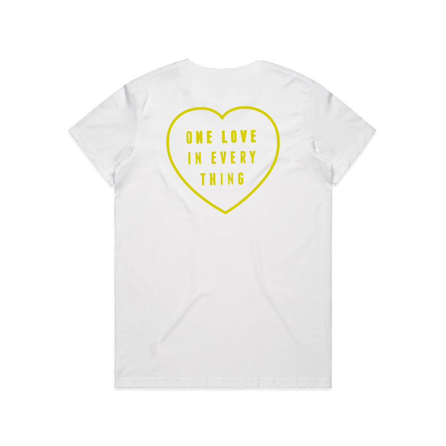 Women's One Love In Everything Tshirt White/ Yellow