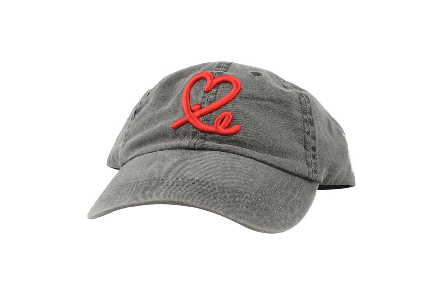 Signature Dad Hat (Charcoal Grey /Red)