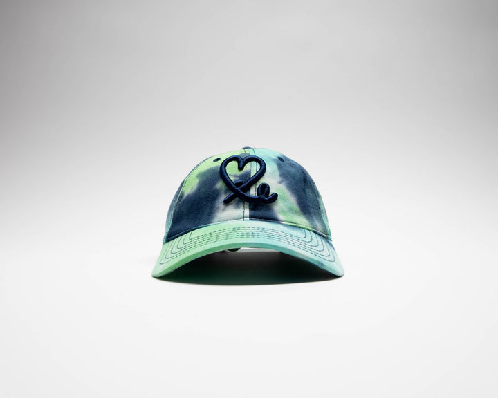 1LoveIE Signature Tie Dye Dad Hat (Green Navy )