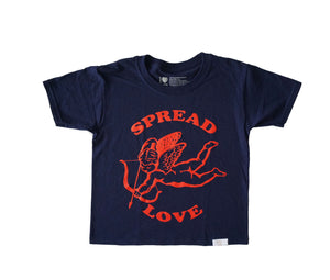 Youth Spread Love T-Shirt Navy / Red